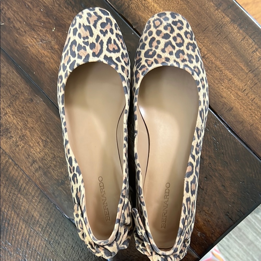 Beautiful animal print ballet flats by Bernardo!